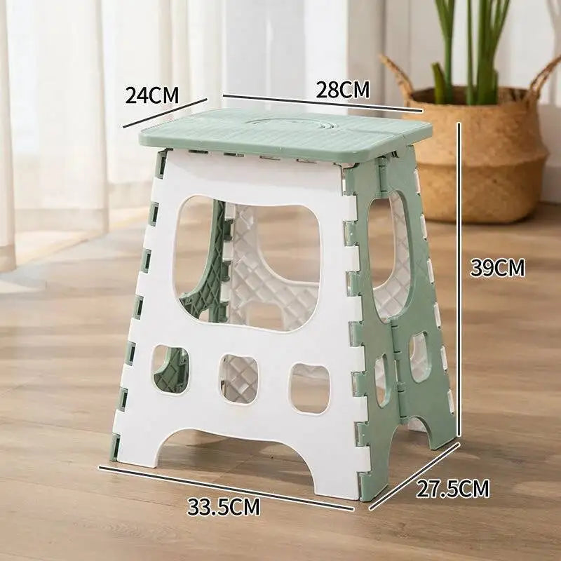 Thickened Plastic Folding Stool for Indoor and Outdoor Use