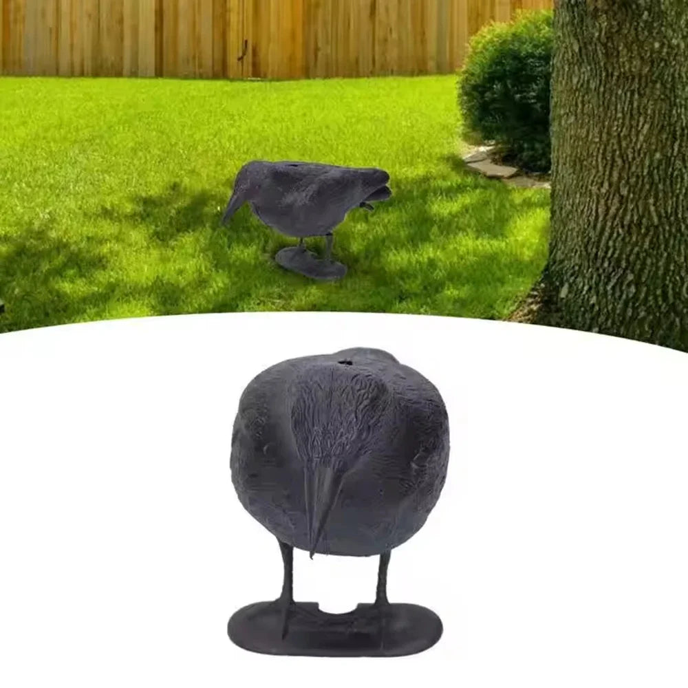 Realistic Decorative Crow – Satin Plastic Garden Yard Ornament
