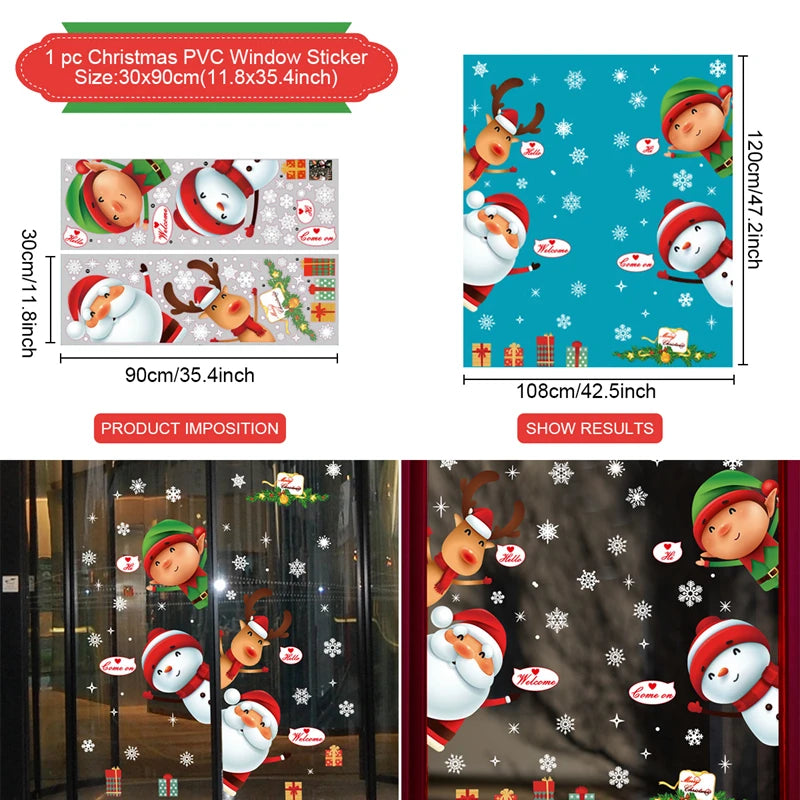 Christmas Window Stickers – Merry Christmas Wall & Home Décor