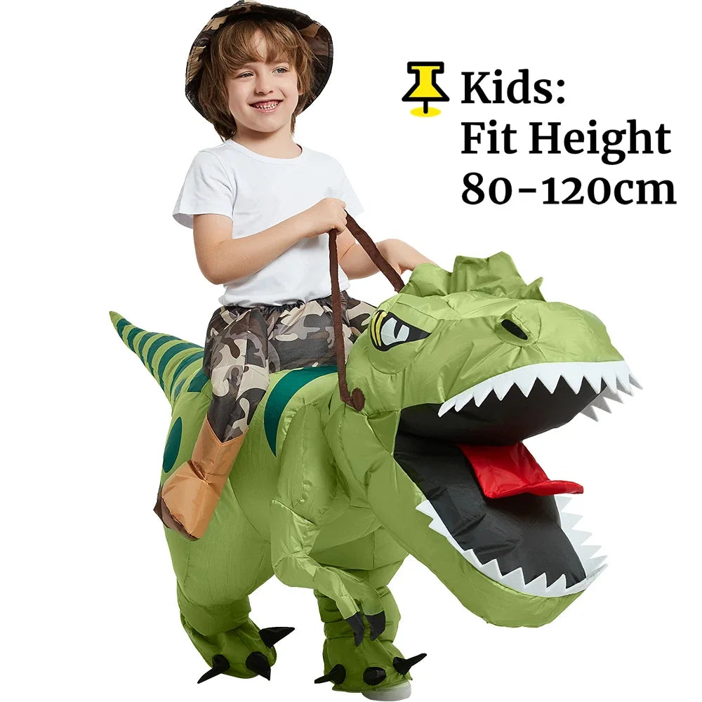 Inflatable T-Rex Dinosaur Costume for Kids and Adults