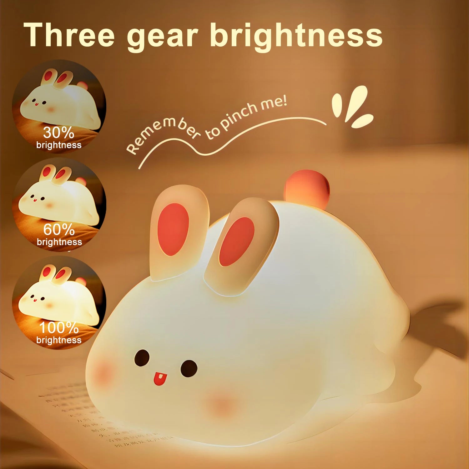 Animal Silicone Night Light with Touch Sensor and Timer