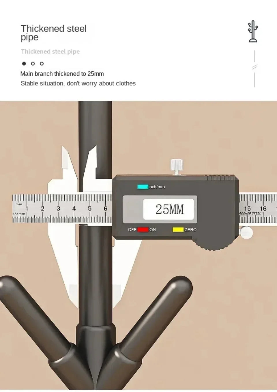 Tree Branch Floor Standing Coat and Hat Rack