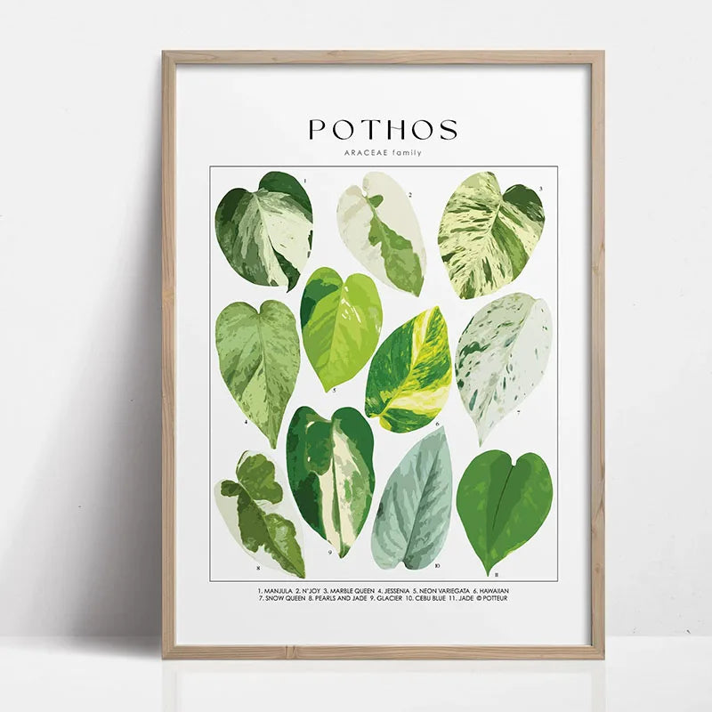 Green Botanical Leaves Canvas – Nature Wall Art Home Decor