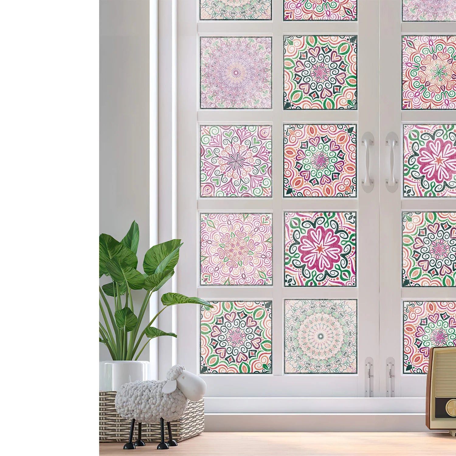 24PCS Light Color Tile Stickers – Waterproof Self-Adhesive Wall Decals