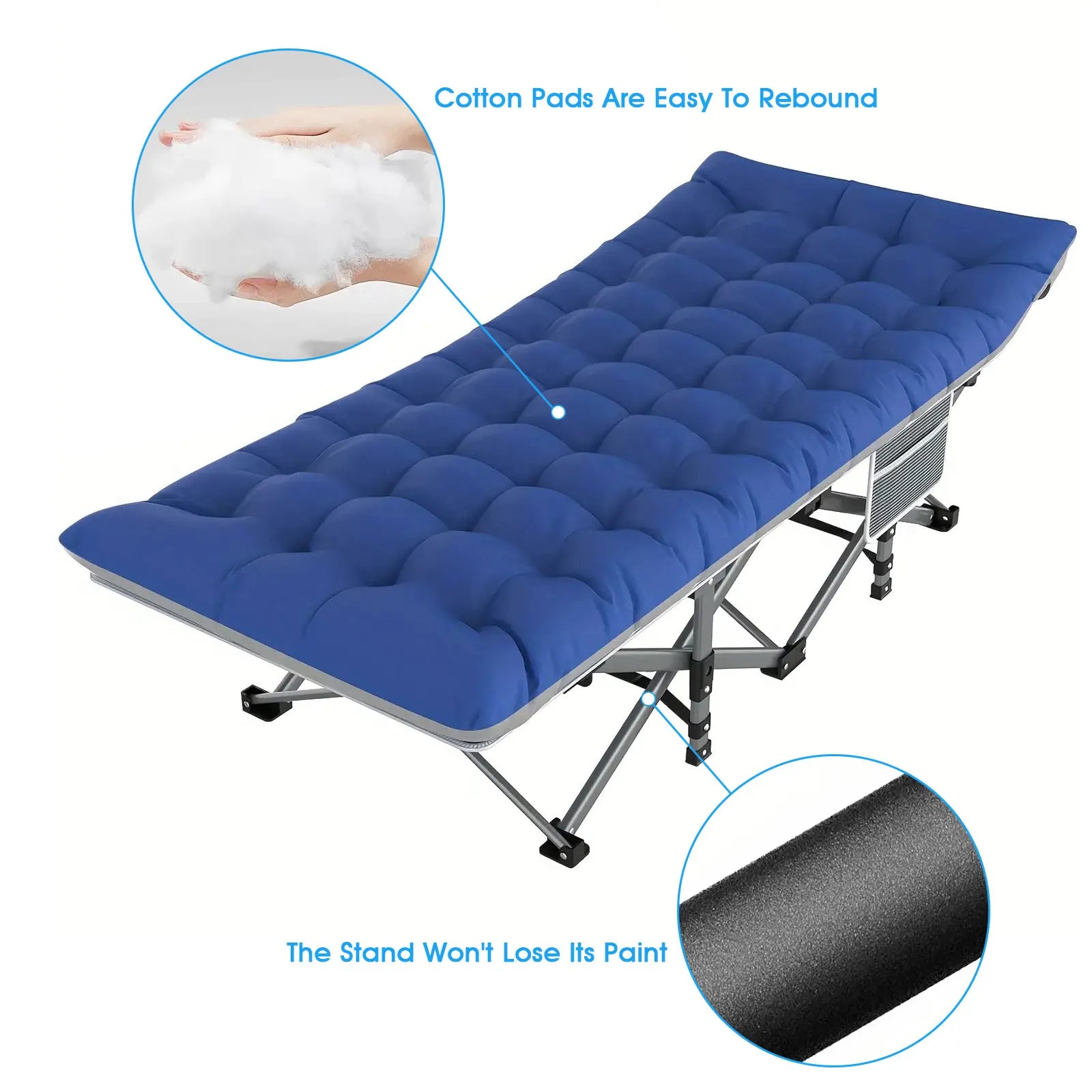 Folding Heavy-Duty Camping Cot for Adults