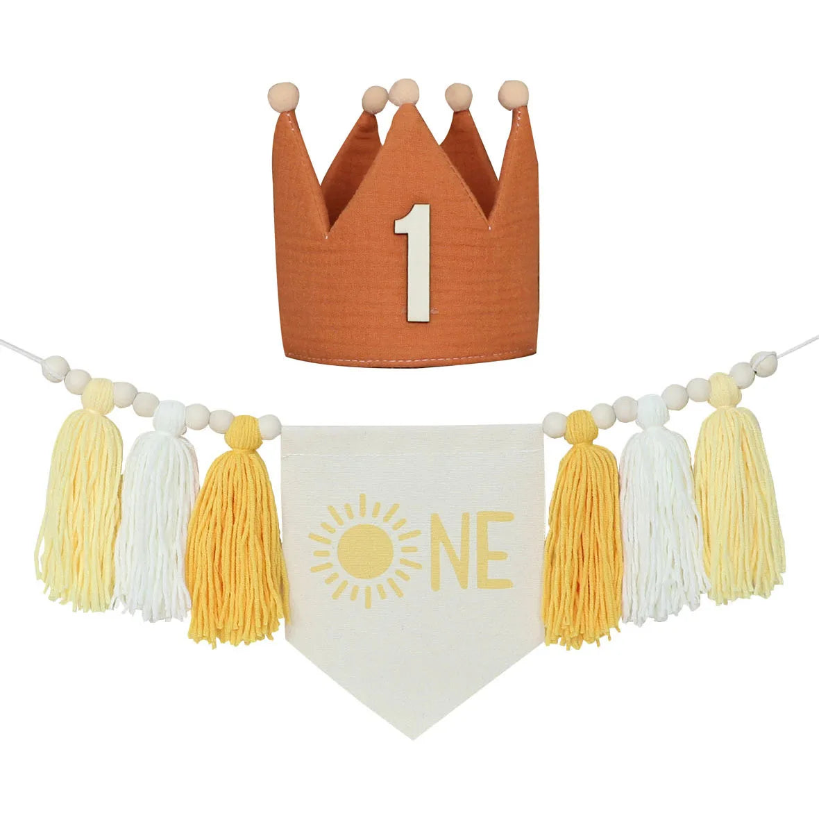 Boho 1st Birthday High Chair Banner Party Decoration