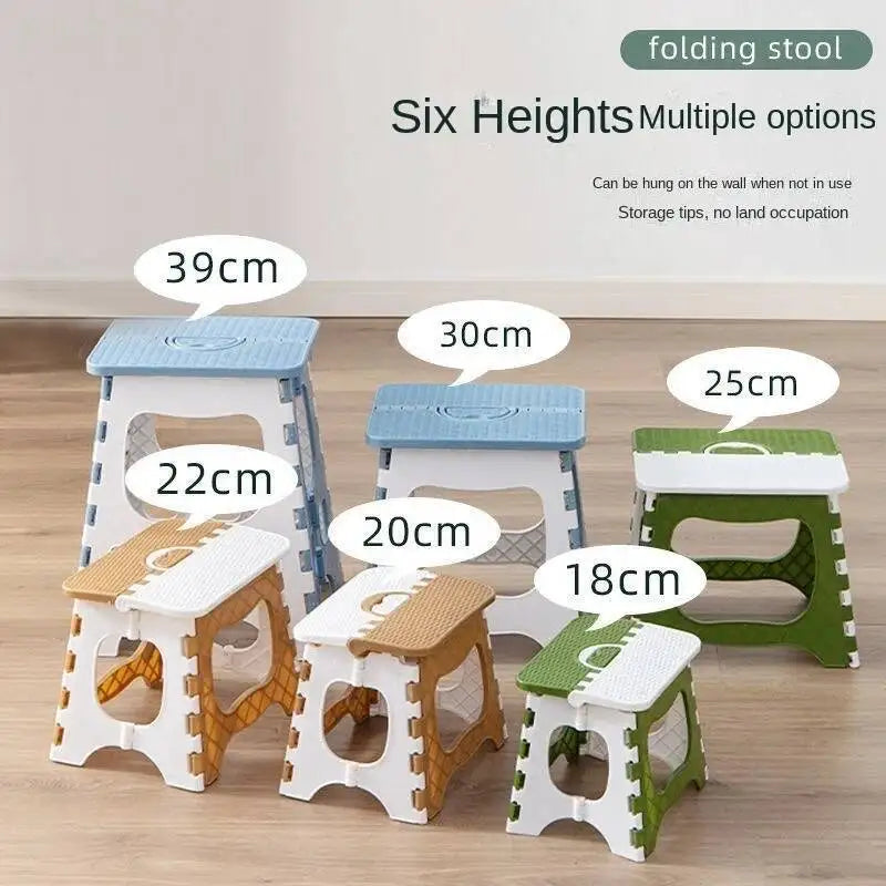 Thickened Plastic Folding Stool for Indoor and Outdoor Use