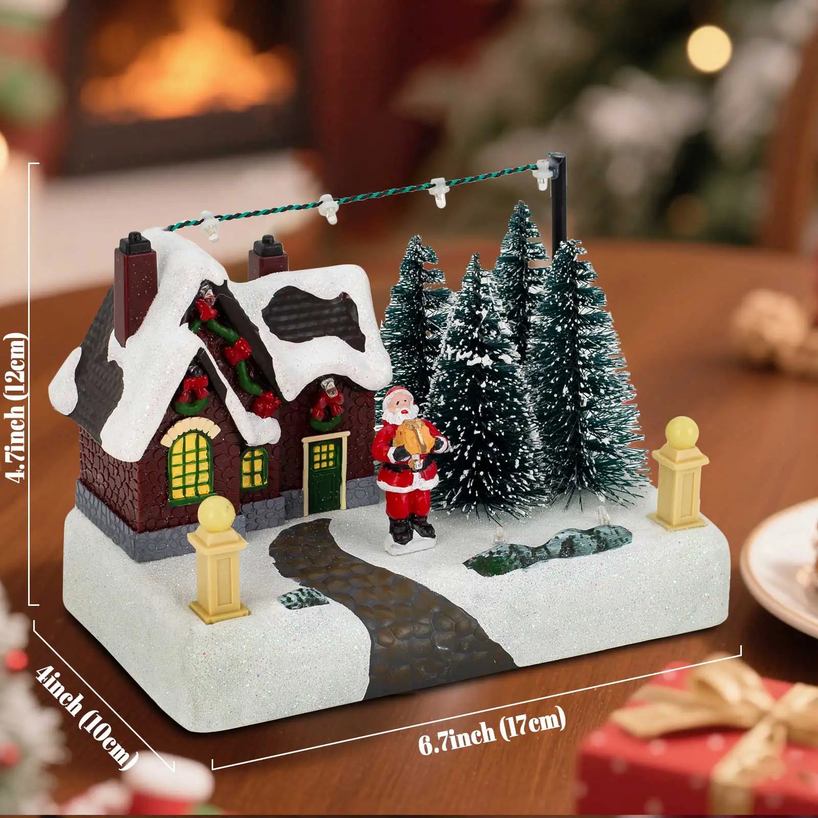 Christmas Village Scene – Lighted Collectible Holiday Decor