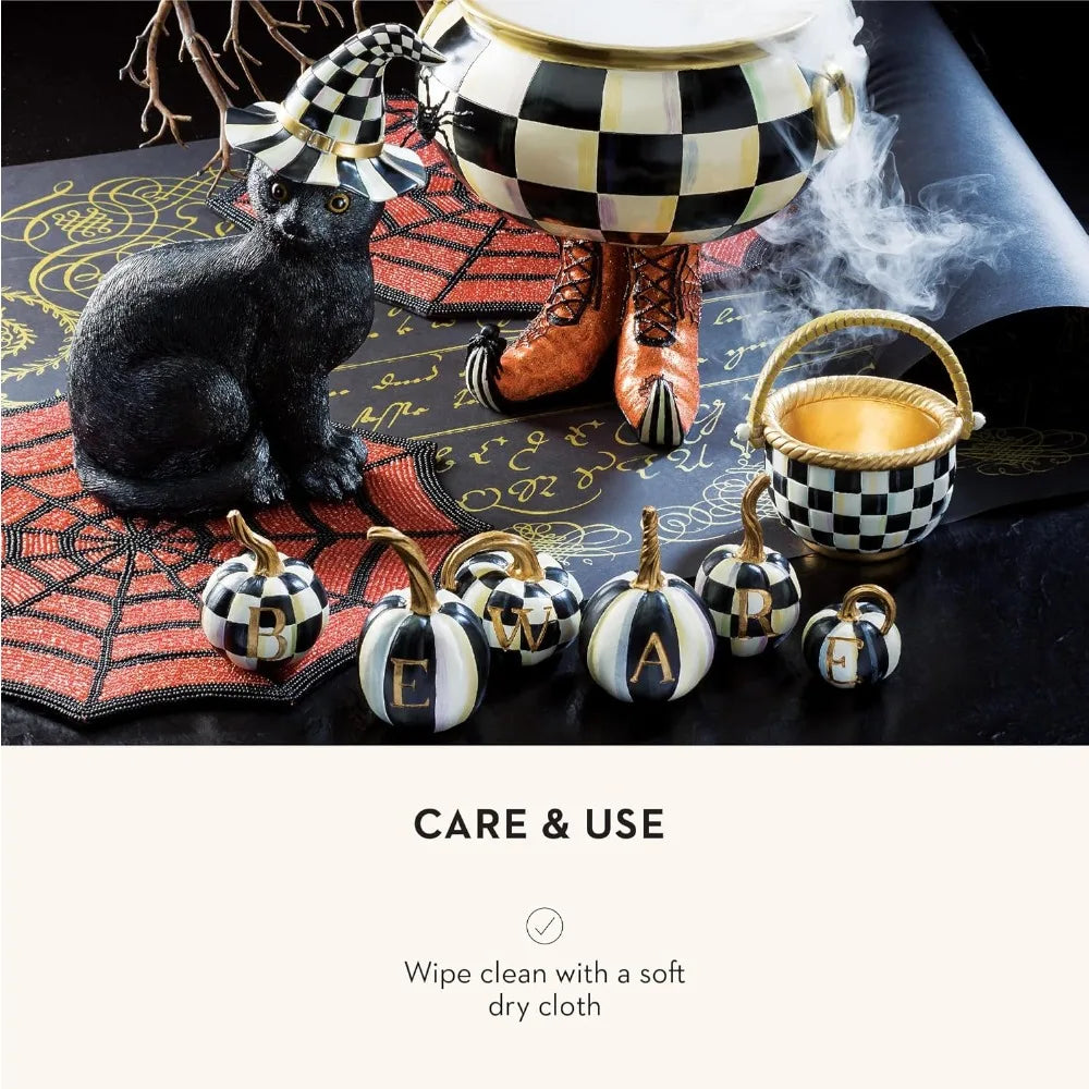 Set of 6 Resin Pumpkin Decorations – Halloween Home Decor