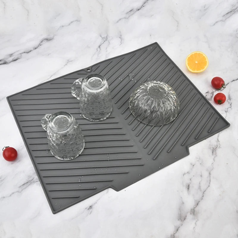 Silicone Draining Pad – Non-Slip Dish Drying Mat for Kitchen