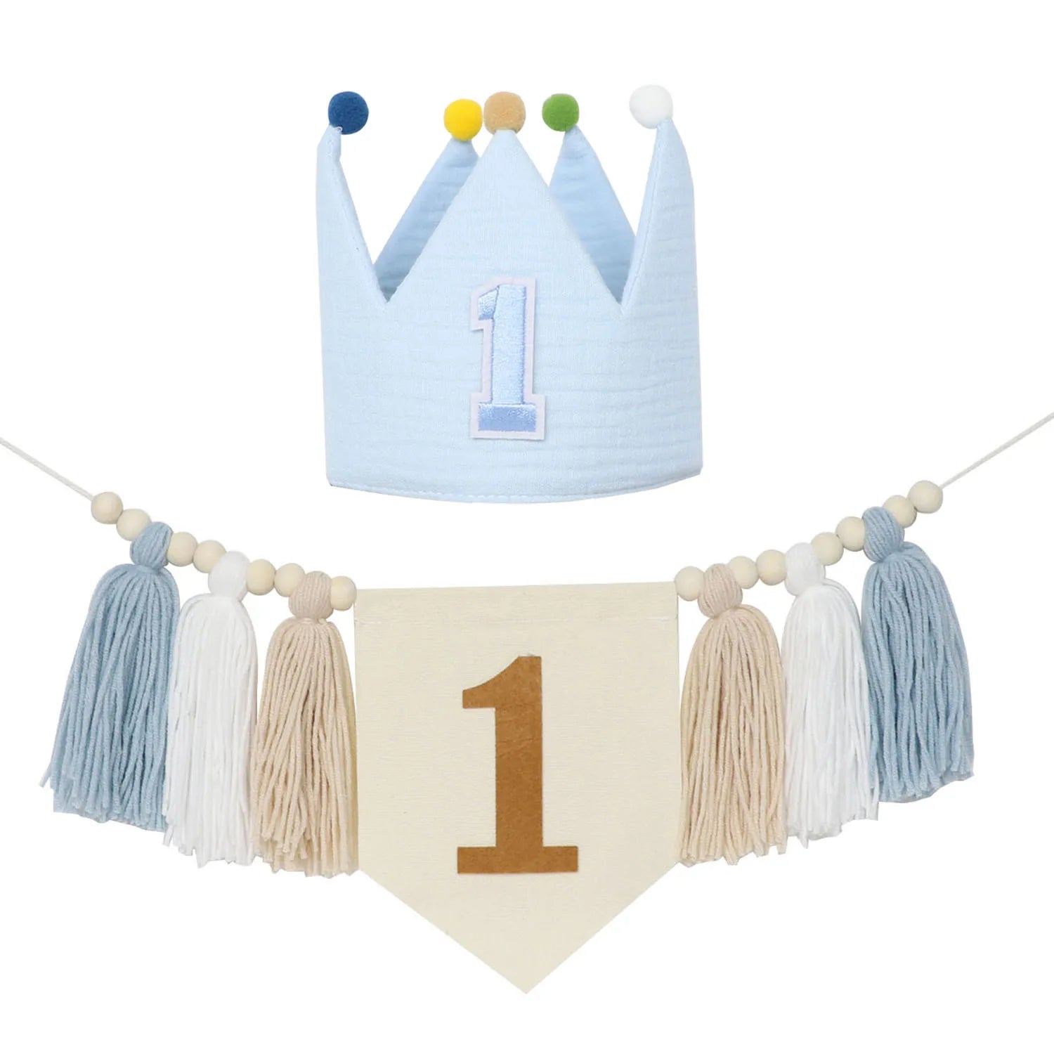 Boho 1st Birthday High Chair Banner Party Decoration