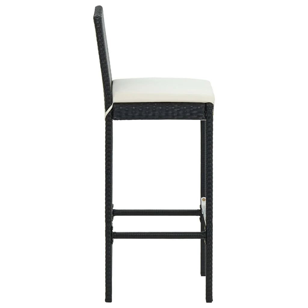 Outdoor Poly Rattan Bar Stool Sets (4-Pack)