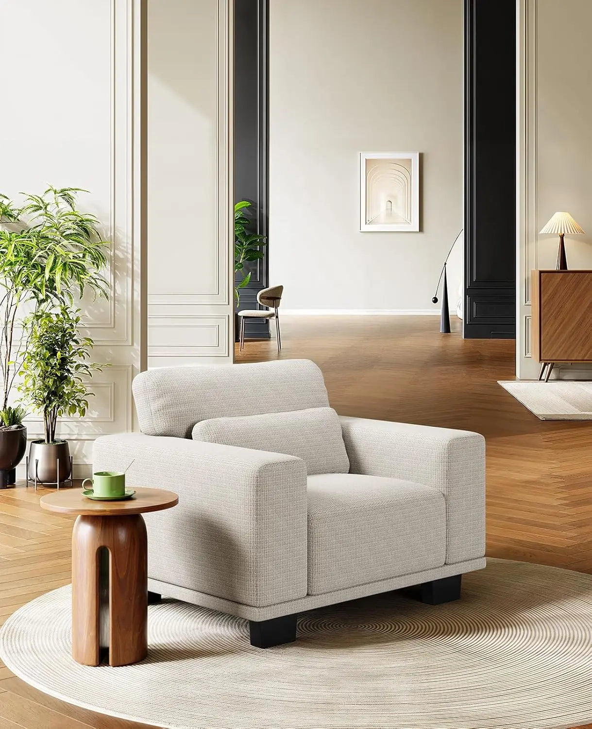 89" 3-Seater Sofa – Modern Deep Seat Couch with Wide Armrests