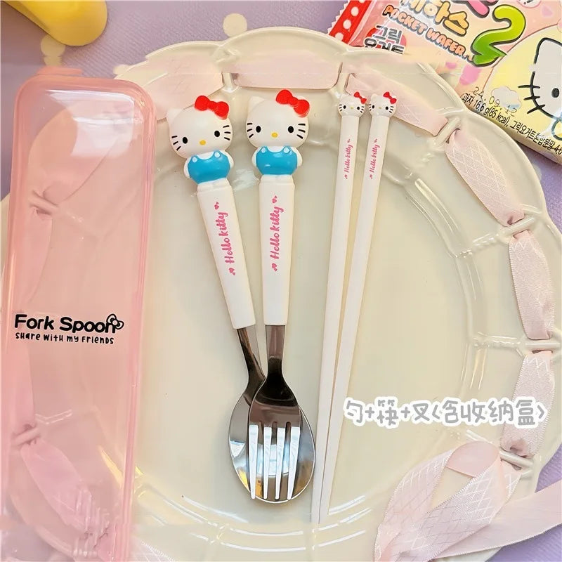 Sanrio Kids Stainless Steel Cutlery Set with Case