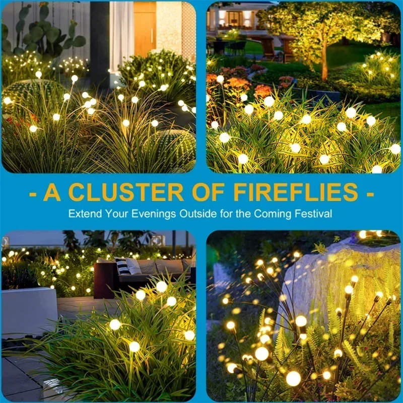 Solar Firework LED Garden Lights for Outdoor Decoration