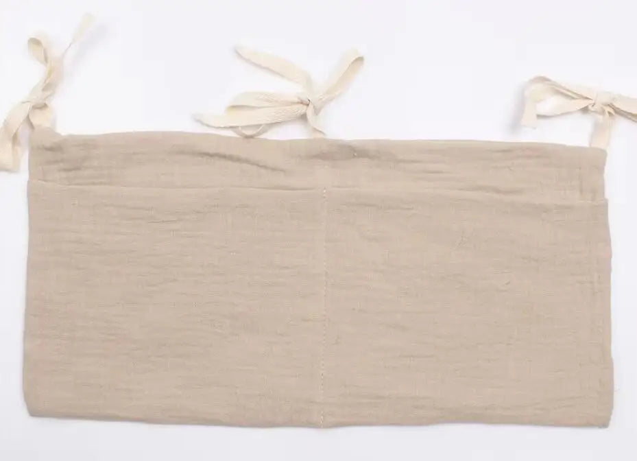 Baby Crib Organizer Hanging Storage Bag with 2 Pockets