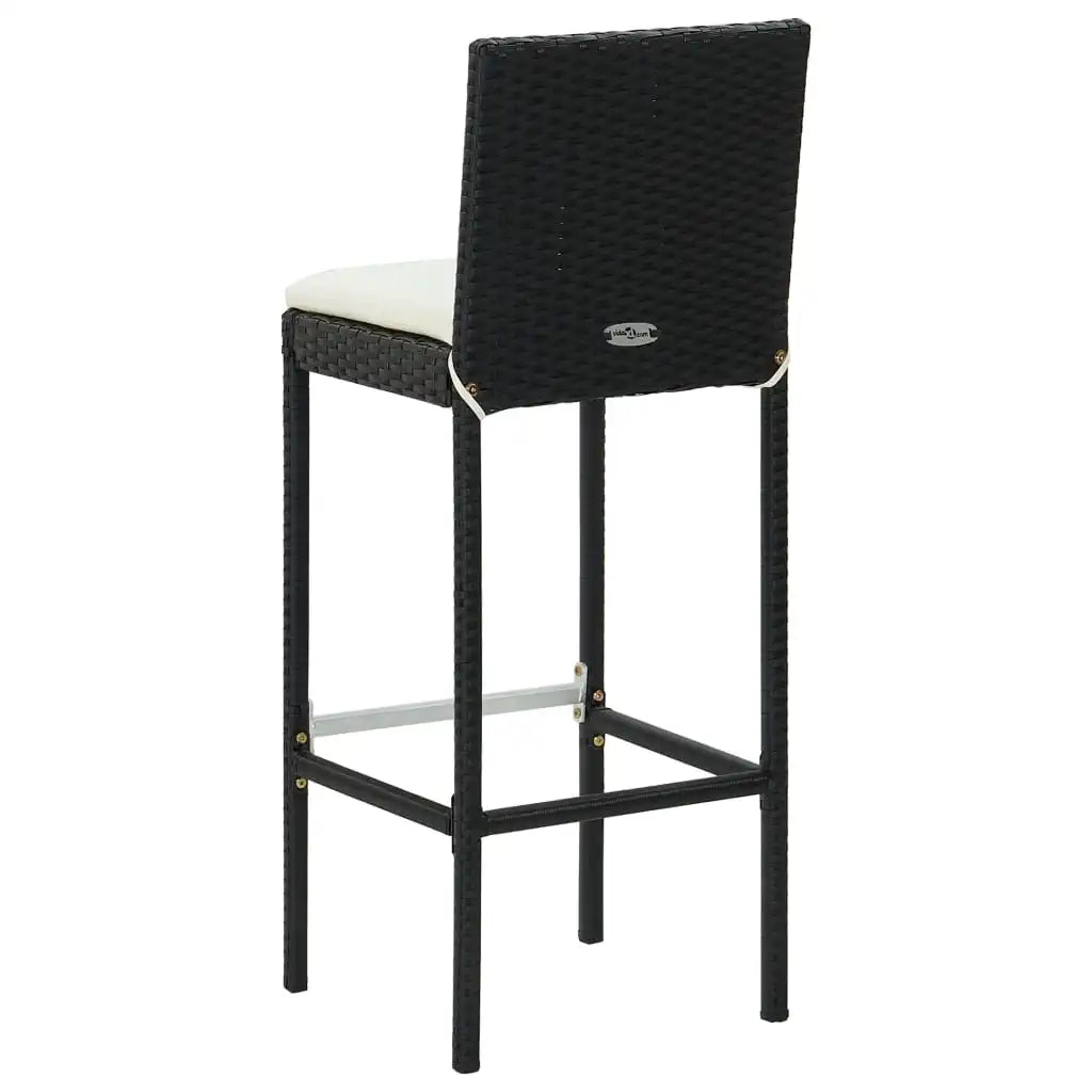 Outdoor Poly Rattan Bar Stool Sets (4-Pack)