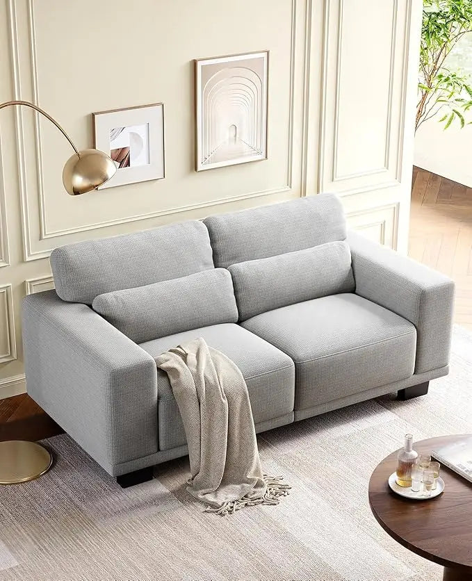 89" 3-Seater Sofa – Modern Deep Seat Couch with Wide Armrests