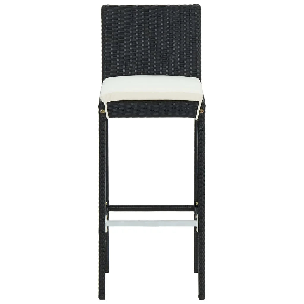 Outdoor Poly Rattan Bar Stool Sets (4-Pack)