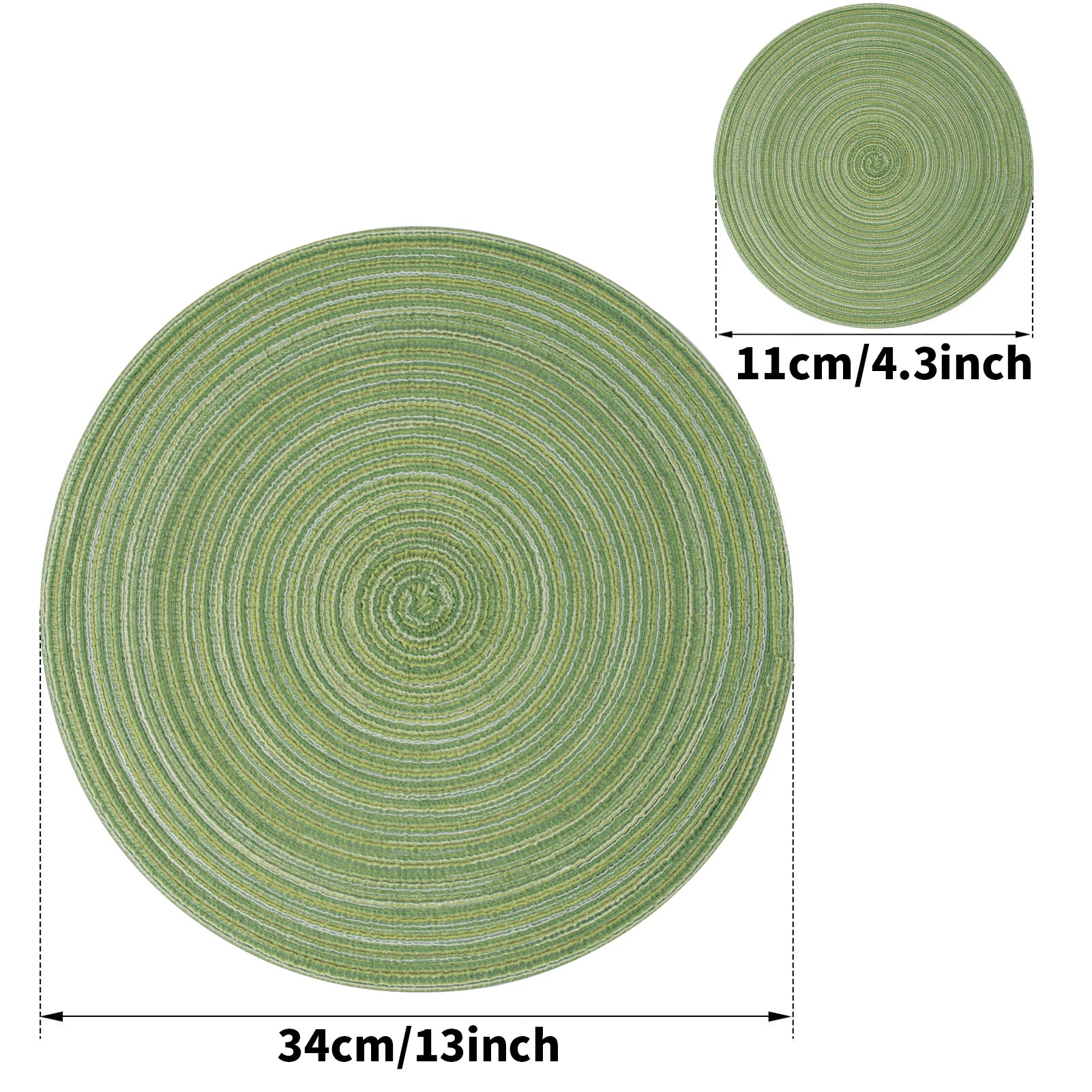 6PCS Braided Placemats & Coasters – Washable Heat-Resistant Table Set