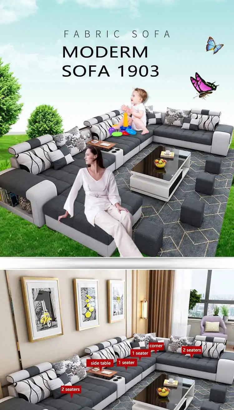 Top Picks for Modern U-Shape Sectional Sofas With USB & Storage