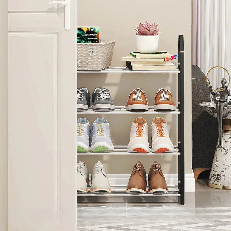 4-Tier Wooden Shoe Rack – Home & Dormitory Storage Cabinet