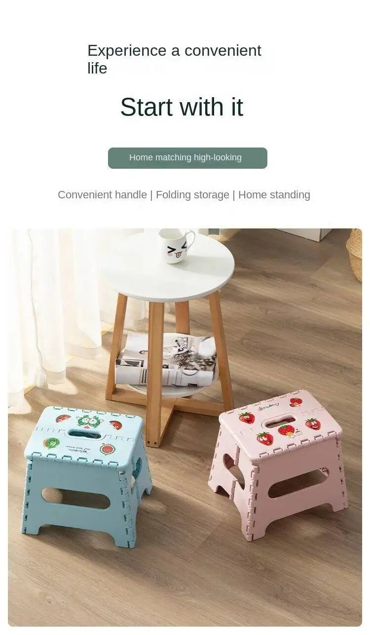 Thickened Plastic Folding Stool for Indoor and Outdoor Use