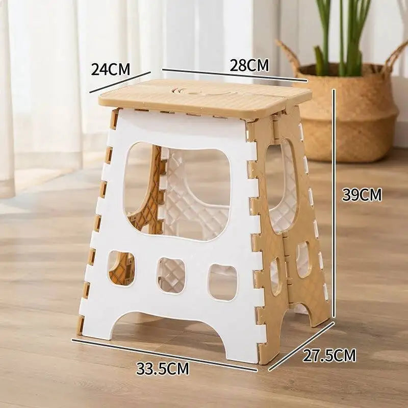 Thickened Plastic Folding Stool for Indoor and Outdoor Use