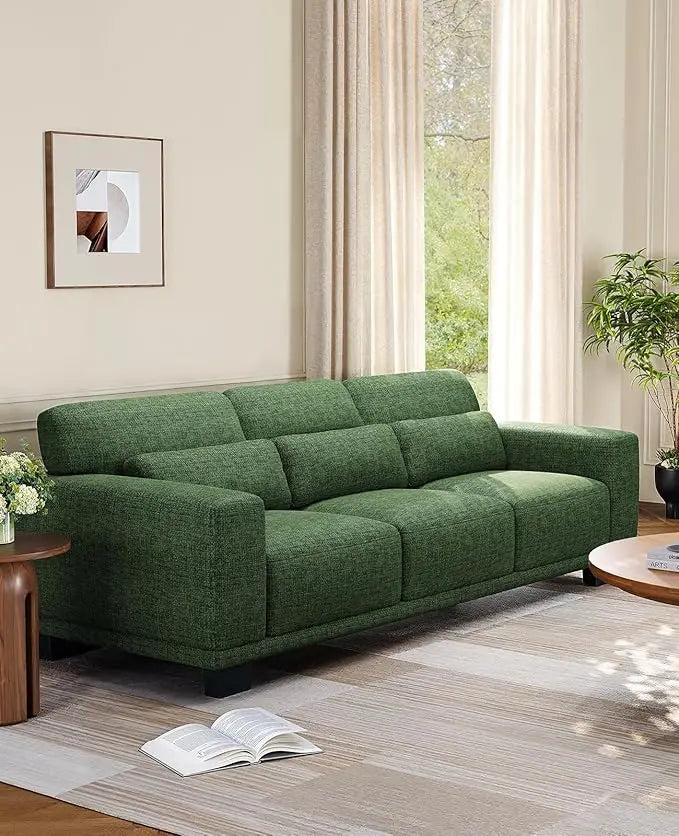 89" 3-Seater Sofa – Modern Deep Seat Couch with Wide Armrests