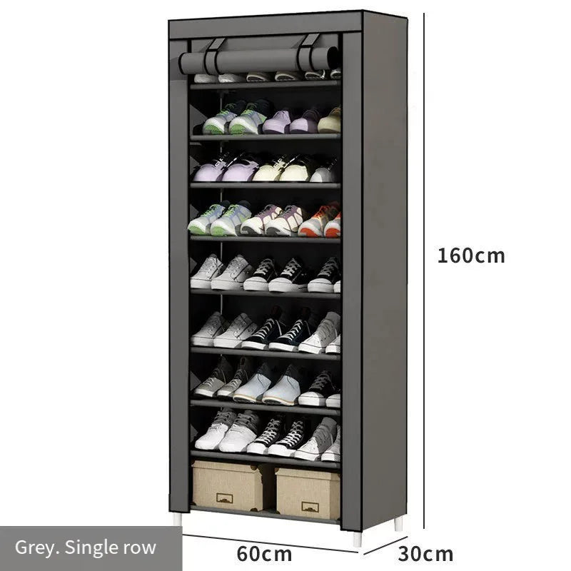 Multi-Layer Fabric Dustproof Shoe Rack Cabinet