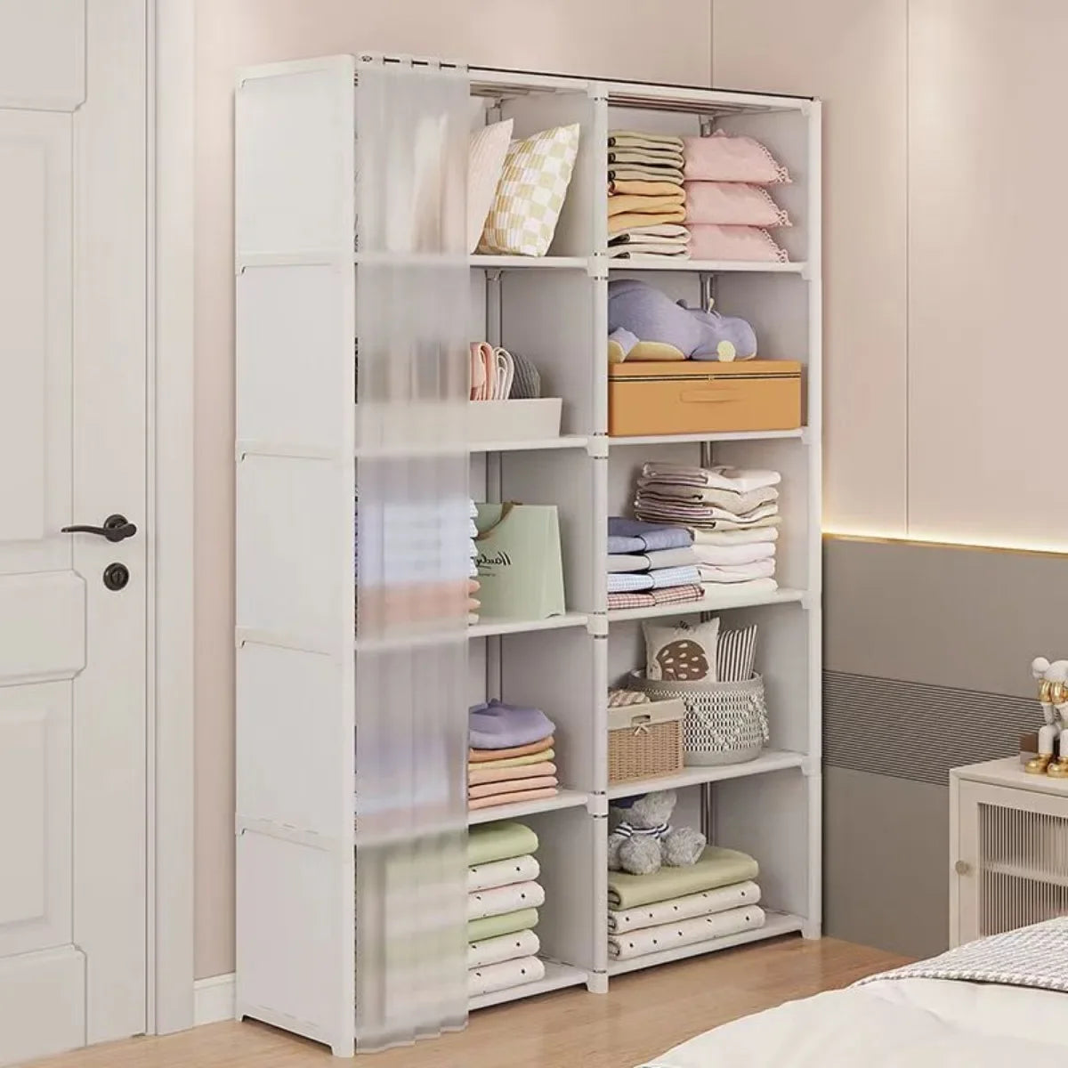 6/5-Layer Dustproof Wardrobe – High Capacity Storage Cabinet