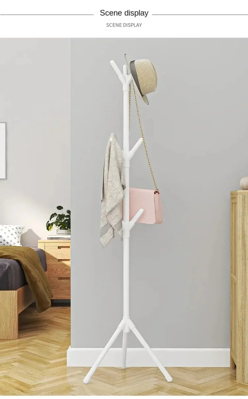 Tree Branch Floor Standing Coat and Hat Rack