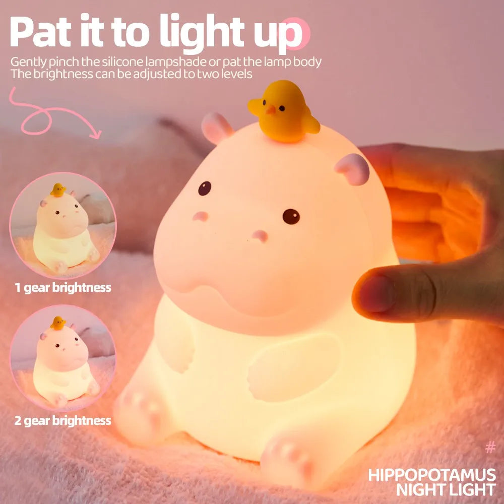 Animal Silicone Night Light with Touch Sensor and Timer