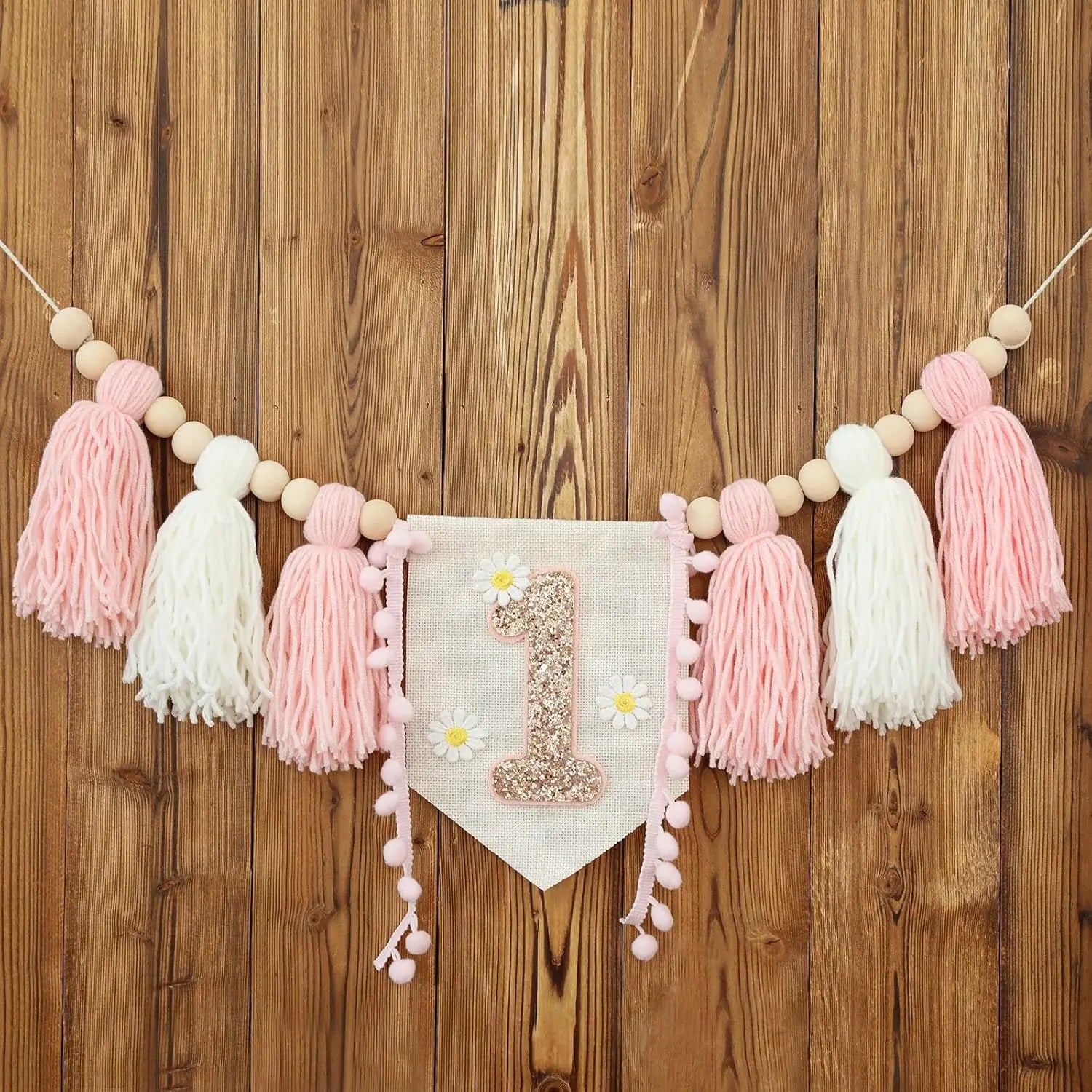 Boho 1st Birthday High Chair Banner Party Decoration