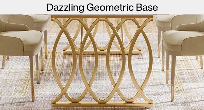 63" Modern Rectangular Dining Table – Seats 4-6 People