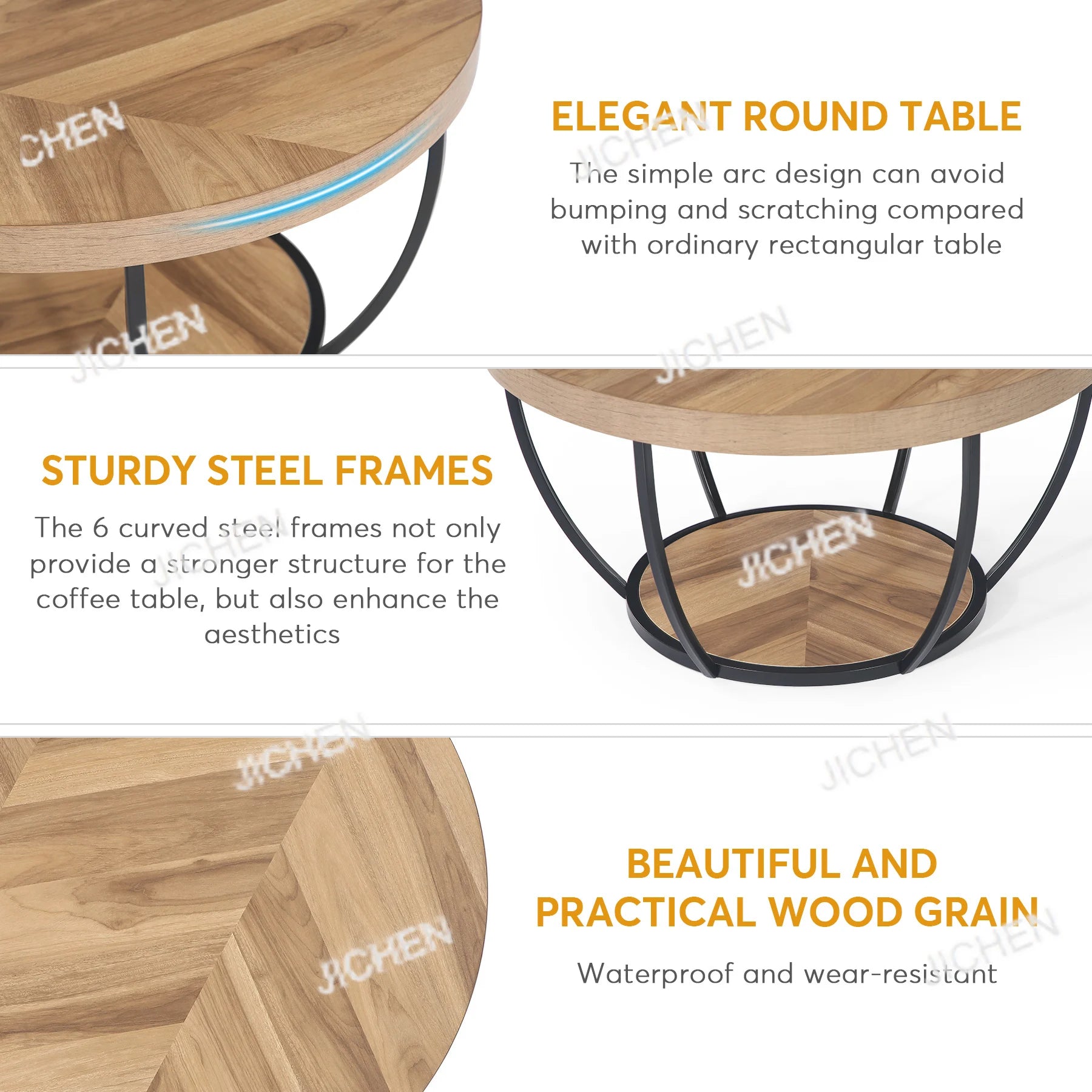 Tribesigns 31.7″ Round Coffee Table