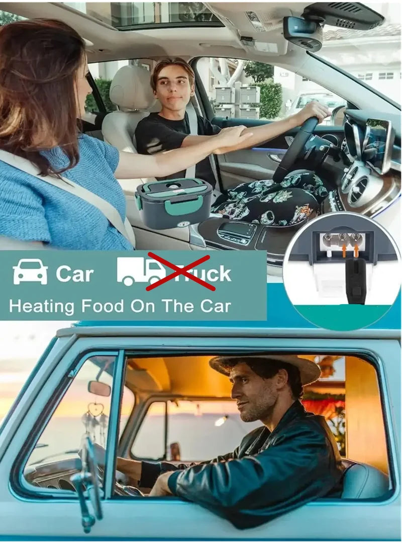 1.5L Electric Lunch Box Food Warmer for Car and Home