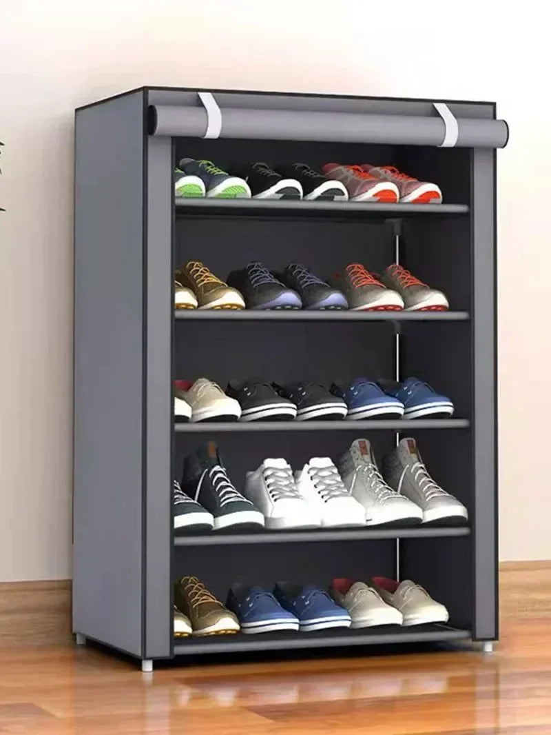 Multi-Layer Fabric Dustproof Shoe Rack Cabinet