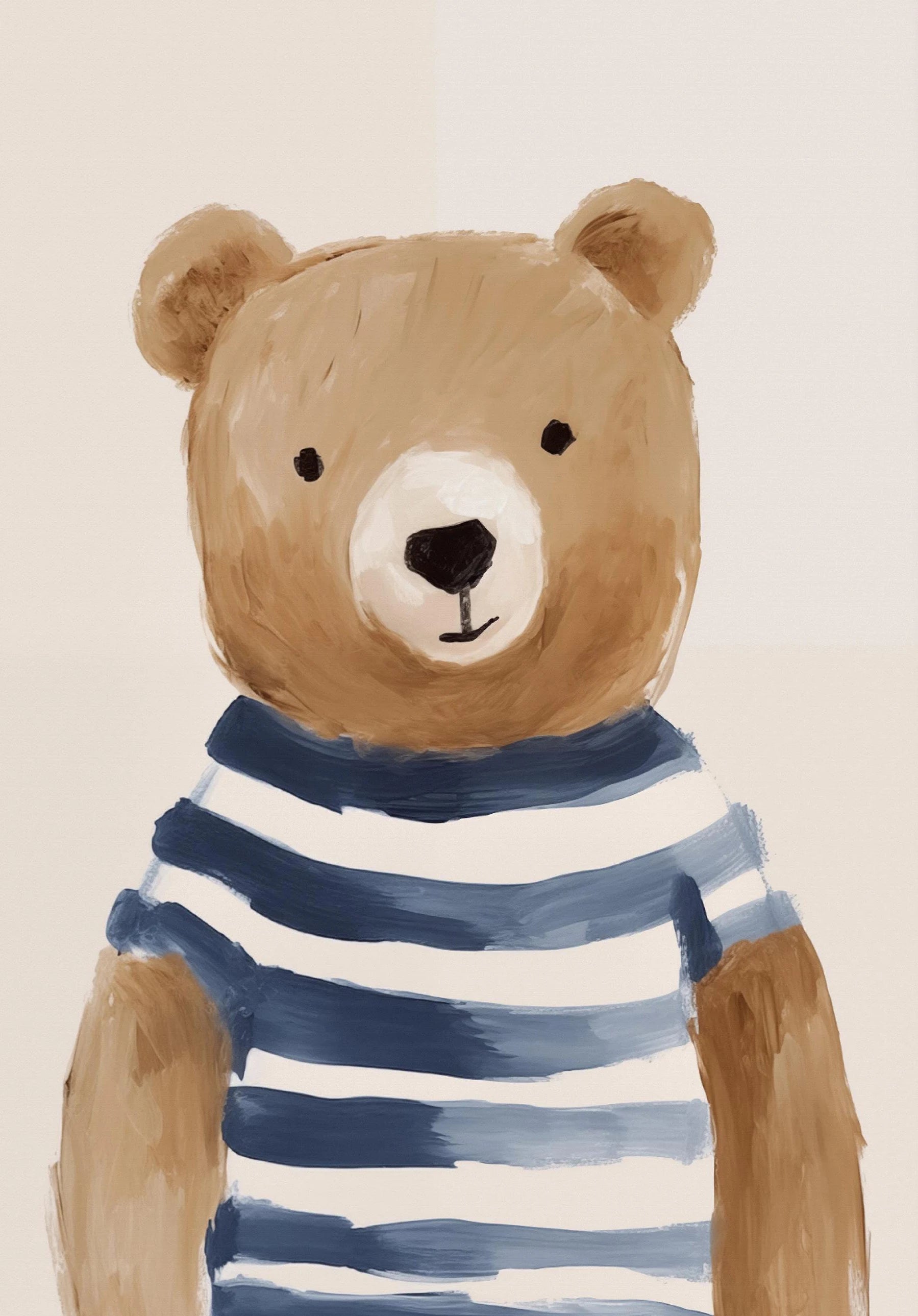 Jungle Animal Canvas Wall Art – Giraffe, Tiger & Elephant Nursery Decor