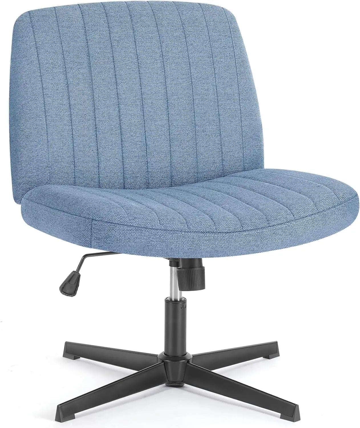 Criss-Cross Leg Office Chair – Armless Adjustable Swivel Seat