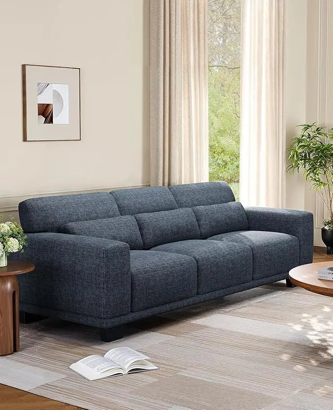 89" 3-Seater Sofa – Modern Deep Seat Couch with Wide Armrests