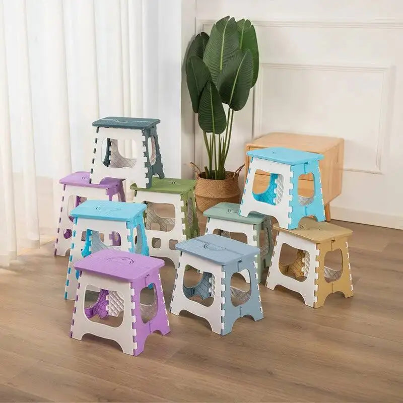 Thickened Plastic Folding Stool for Indoor and Outdoor Use