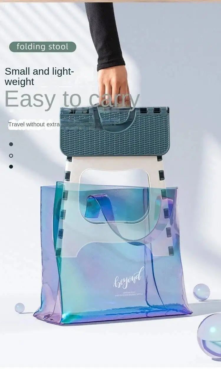 Thickened Plastic Folding Stool for Indoor and Outdoor Use