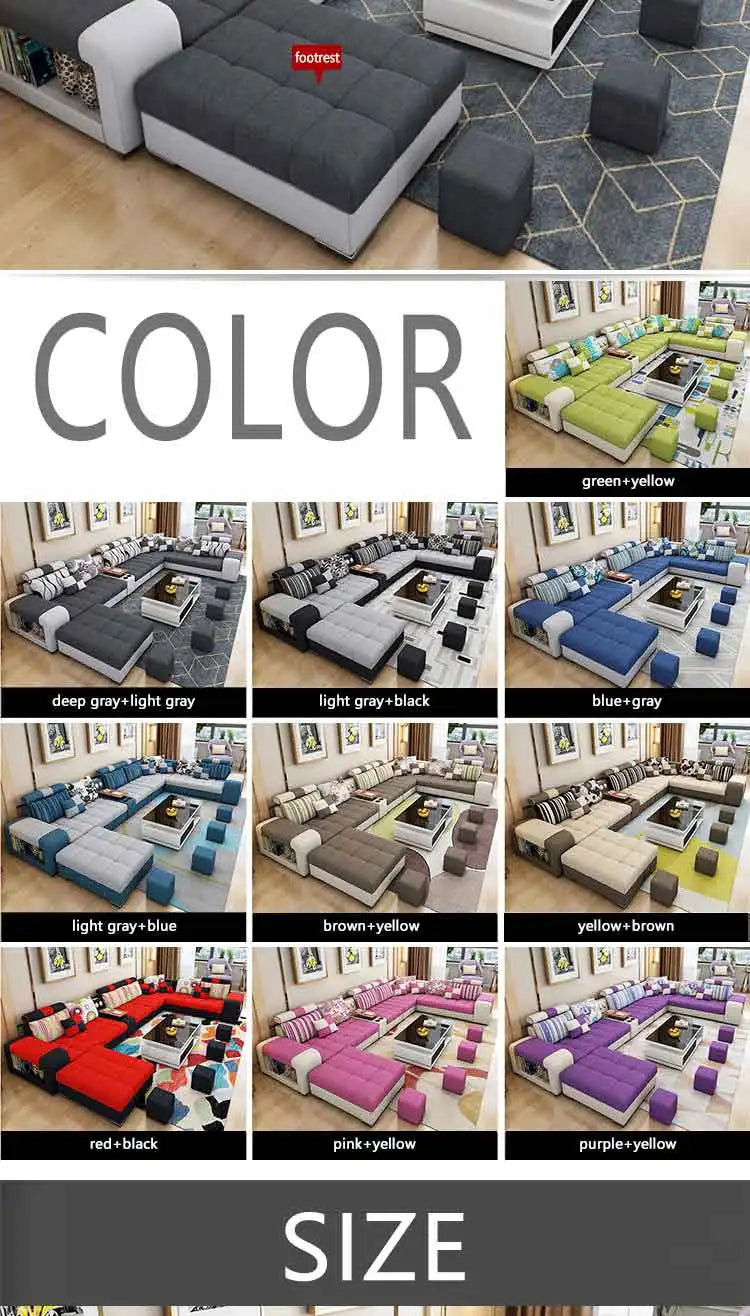 Top Picks for Modern U-Shape Sectional Sofas With USB & Storage