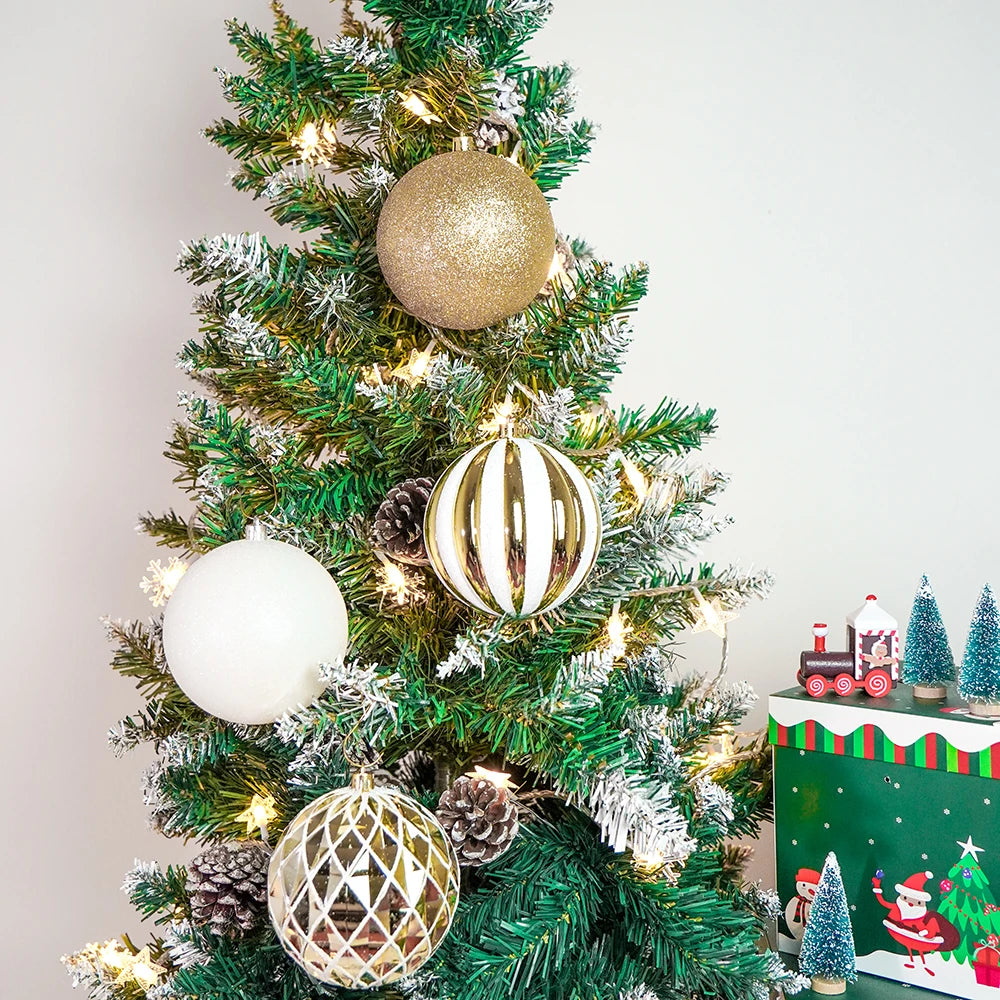 4PCS 10CM Christmas Ball Ornaments – Xmas Tree & Holiday Decor