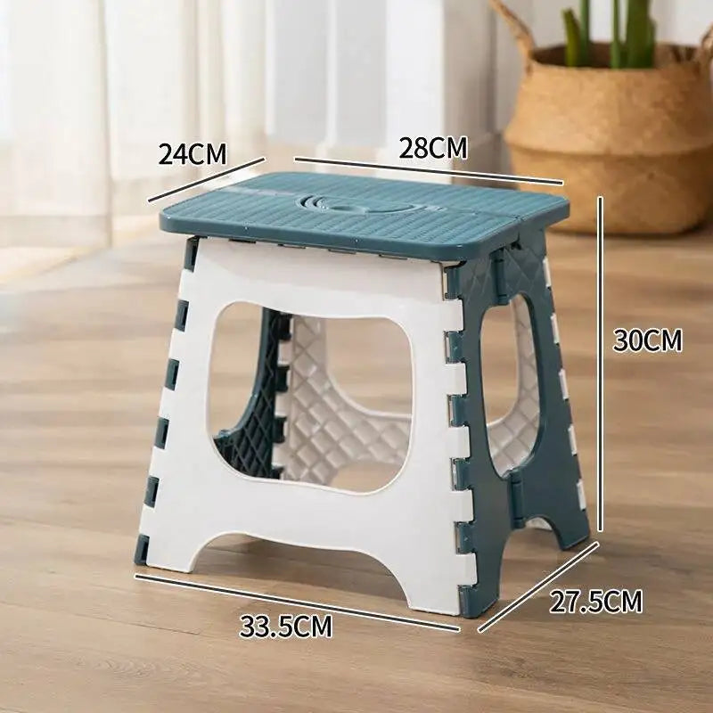 Thickened Plastic Folding Stool for Indoor and Outdoor Use