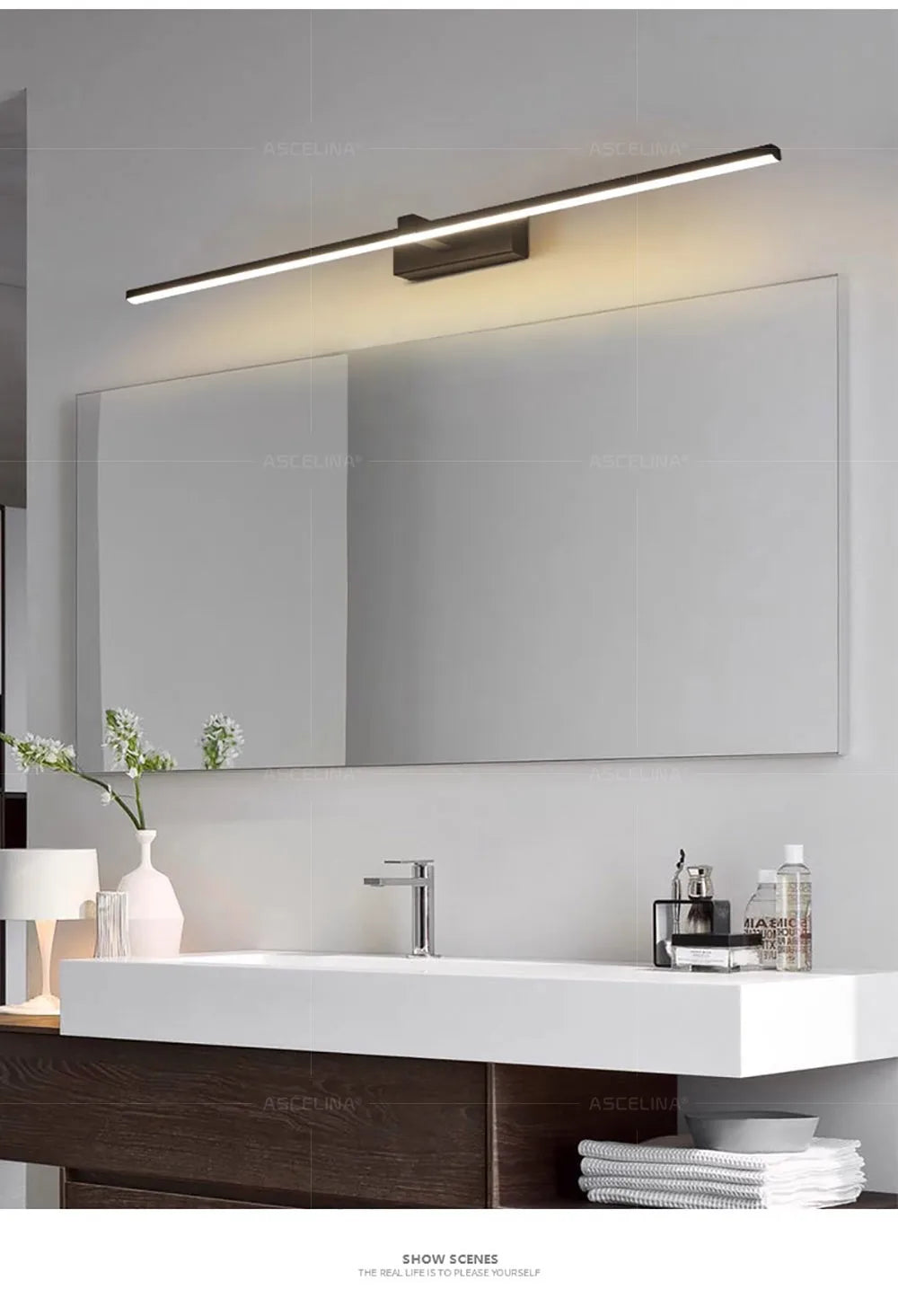 Modern LED Wall Light Strip for Bathroom and Mirror Decor