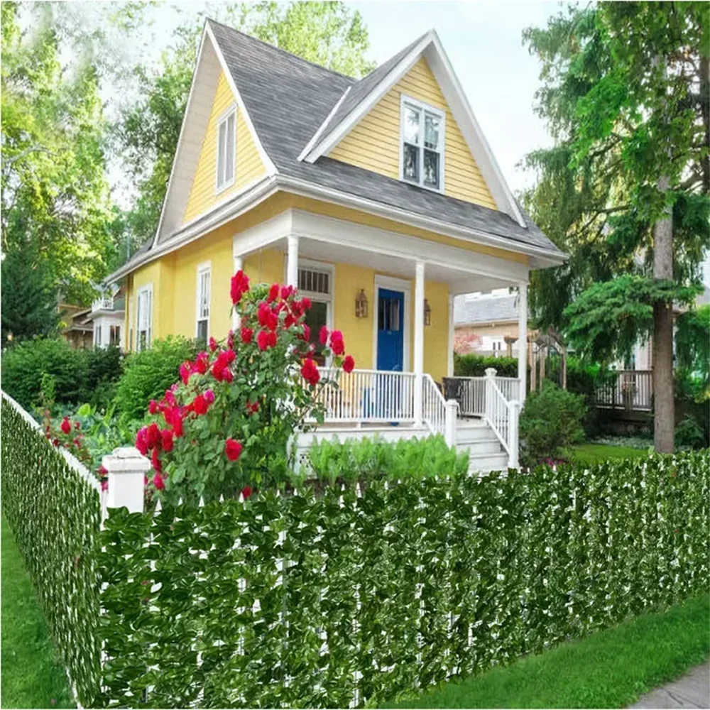 Artificial Green Leaf Privacy Fence Panel for Outdoor Use