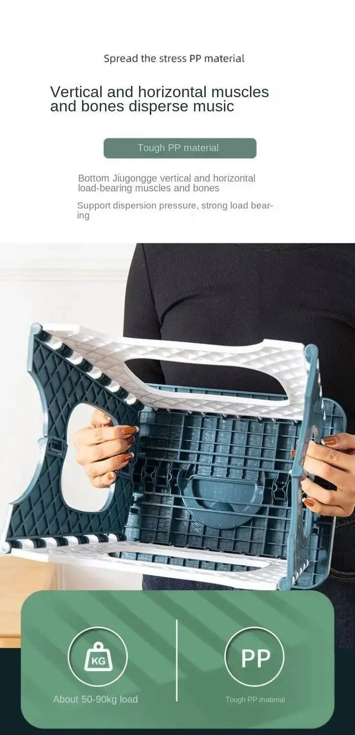 Thickened Plastic Folding Stool for Indoor and Outdoor Use