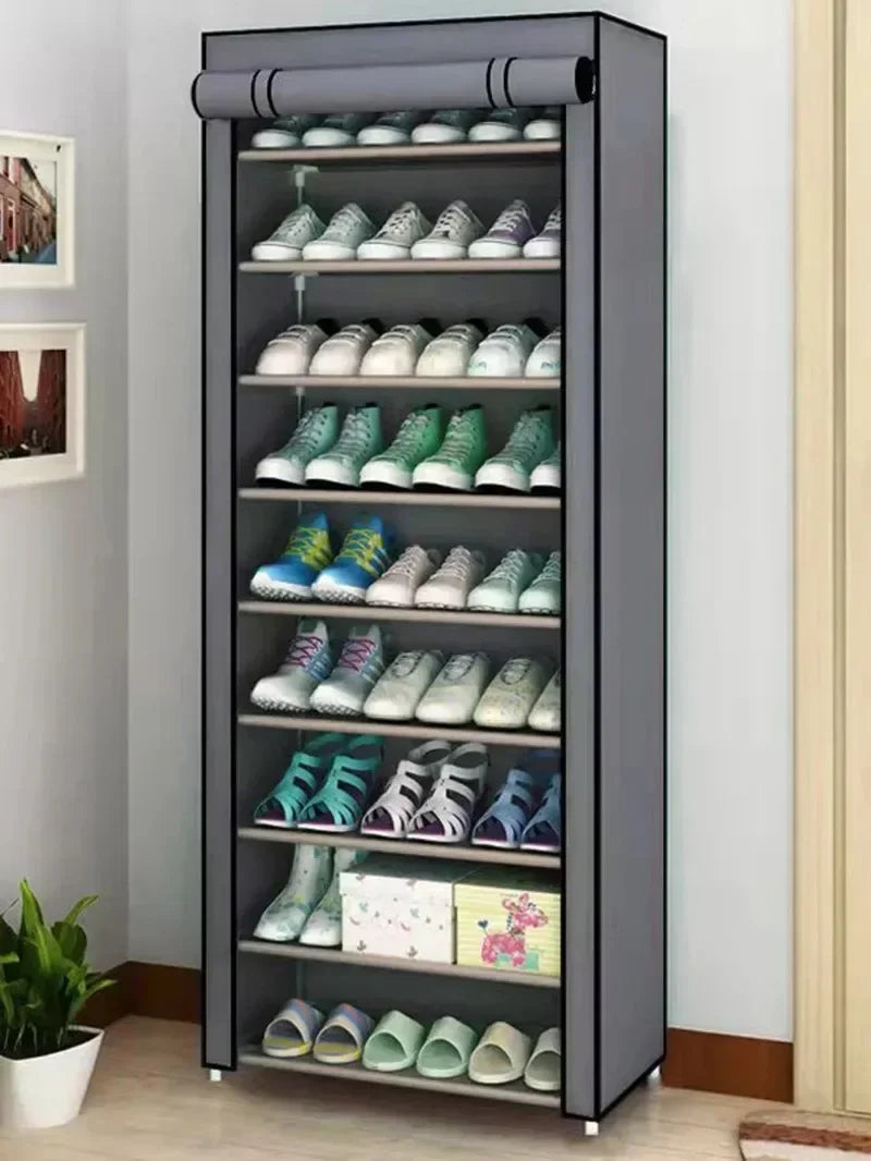 Multi-Layer Fabric Dustproof Shoe Rack Cabinet